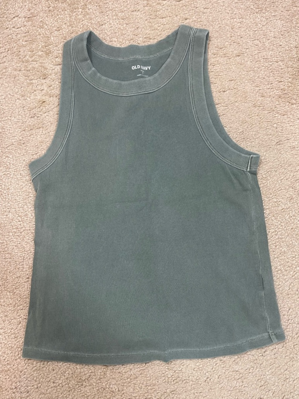 Old Navy Women's Ribbed Tank Top in Dusty Sage